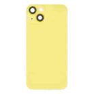 For iPhone 14 Glass Battery Back Cover with Flash Bracket + Wireless Charging Module(Yellow) - 2