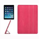 For iPad Air / iPad 5 Crazy Horse Texture Horizontal Flip Leather Case with 4-folding Holder(Magenta) - 1