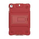 Full Coverage Silicone Shockproof Case for iPad Mini (2019)  & 4 & 3 & 2 &1 , with Holder(Red) - 2