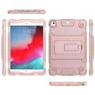 Full Coverage Silicone Shockproof Case for iPad Mini (2019)  & 4 & 3 & 2 &1 , with Holder(Rose Gold) - 1