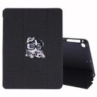 Embroidery Pattern Silk Texture Horizontal Flip Leather Case for iPad 9.7 / Air 2 / Air, with Three-folding Holder & Sleep / Wake-up Function(Black) - 1