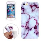 For iPhone 5 & 5s & SE Purple Marbling Pattern Soft TPU Protective Back Cover Case - 1