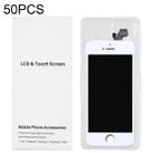 50 PCS Cardboard Packaging White Box for iPhone 5 LCD Screen - 1