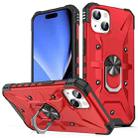 For iPhone 15 Plus Ring Holder Phone Case (Red) - 1