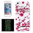 For iPhone 5 & 5s & SE Noctilucent Plum Pattern IMD Workmanship Soft TPU Back Cover Case - 1