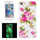 For iPhone 5 & 5s & SE Noctilucent Rose Flower Pattern IMD Workmanship Soft TPU Back Cover Case - 1