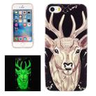 For iPhone 5 & 5s & SE Noctilucent Deer Pattern IMD Workmanship Soft TPU Back Cover Case - 1