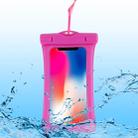 PVC Transparent Airbag Universal Waterproof Bag with Lanyard for Smart Phones below 5.5 inch (Rose Red) - 1
