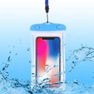 PVC Transparent Universal Luminous Waterproof Bag with Lanyard for Smart Phones below 6.0 inch (Blue) - 1