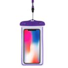 PVC Transparent Universal Luminous Waterproof Bag with Lanyard for Smart Phones below 6.0 inch (Purple) - 2