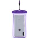 PVC Transparent Universal Luminous Waterproof Bag with Lanyard for Smart Phones below 6.0 inch (Purple) - 3