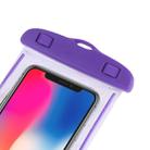 PVC Transparent Universal Luminous Waterproof Bag with Lanyard for Smart Phones below 6.0 inch (Purple) - 4