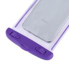 PVC Transparent Universal Luminous Waterproof Bag with Lanyard for Smart Phones below 6.0 inch (Purple) - 5