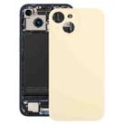 For iPhone 15 Glass Battery Back Cover(Yellow) - 1
