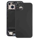 For iPhone 15 Plus Glass Battery Back Cover(Black) - 1
