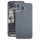 For iPhone 15 Pro Glass Battery Back Cover(Black) - 1