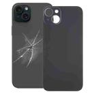 For iPhone 15 Plus Easy Replacement Big Camera Hole Glass Back Battery Cover(Black) - 1