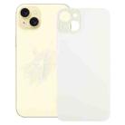 For iPhone 15 Plus Easy Replacement Big Camera Hole Glass Back Battery Cover(Yellow) - 1