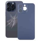 For iPhone 15 Pro Max Easy Replacement Big Camera Hole Glass Back Battery Cover(Blue) - 1