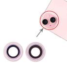 For iPhone 15 / 15 Plus 1set Camera Lens Cover (Pink) - 1