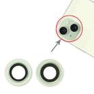 For iPhone 15 / 15 Plus 1set Camera Lens Cover (Green) - 1