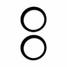 For iPhone 15 / 15 Plus 2pcs/set Rear Camera Glass Lens Metal Outside Protector Hoop Ring (Black) - 1