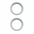 For iPhone 15 / 15 Plus 2pcs/set Rear Camera Glass Lens Metal Outside Protector Hoop Ring (Green) - 1