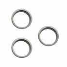 For iPhone 15 Pro / 15 Pro Max 3pcs/set Rear Camera Glass Lens Metal Outside Protector Hoop Ring (Gold) - 1
