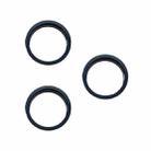 For iPhone 15 Pro / 15 Pro Max 3pcs/set Rear Camera Glass Lens Metal Outside Protector Hoop Ring (Blue) - 1