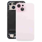 For iPhone 15 Plus Glass Battery Back Cover with Camera Lens Cover(Pink) - 1