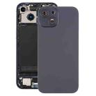 For iPhone 15 Battery Back Cover with Camera Lens Cover + MagSafe Magnet(Black) - 1