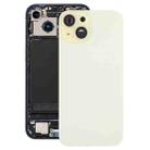 For iPhone 15 Battery Back Cover with Camera Lens Cover + MagSafe Magnet(Yellow) - 1