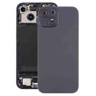 For iPhone 15 Plus Battery Back Cover with Camera Lens Cover + MagSafe Magnet(Black) - 1
