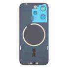 For iPhone 15 Pro Battery Back Cover with Camera Lens Cover + MagSafe Magnet(Blue) - 3