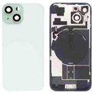 For iPhone 15 Glass Battery Back Cover with Flash Bracket + Wireless Charging Module(Green) - 1
