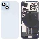 For iPhone 15 Glass Battery Back Cover with Flash Bracket + Wireless Charging Module(Blue) - 1