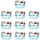 For iPhone 15 Pro / 15 Pro Max 10sets Mainboard Heat Sink Sticker + FPC Sponge Foam Pads - 1