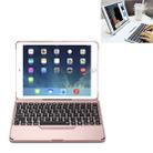 F611 Detachable Colorful Backlight Aluminum Backplane Wireless Bluetooth Keyboard Tablet Case for iPad Air 2 / 9.7 (2018) / 9.7 inch (2017) / Air / Pro 9.7 inch (Rose Gold) - 1