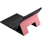 K09 Ultra-thin One-piece Bluetooth Keyboard Tablet Case for iPad Pro 12.9 inch （2018）, with Bracket Function (Pink) - 1