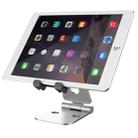 Universal Aluminum Alloy Foldable Adjustable Holder Stand, for iPad, Samsung, Lenovo, Sony, and other Tablet(Silver) - 1