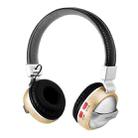 BTH-868 Stereo Sound Quality V4.2 Bluetooth Headphone, Bluetooth Distance: 10m, Support 3.5mm Audio Input & FM(Gold) - 1