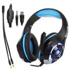 Beexcellent GM-1 Stereo Bass Gaming Wired Headphone with Microphone & LED Light, For PS4, Smartphone, Tablet, PC, Notebook(Blue) - 1