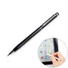 Rubber Contact Capacitive Pen Dual-purpose Stylus Pen(Black) - 1