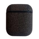Sea Sand Texture Anti-lost Dropproof Wireless Earphones Charging Box Protective Case for Apple AirPods 1/2(Black Grey) - 1