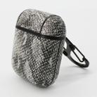 Snake Skin Texture Anti-lost Dropproof Wireless Earphones Charging Box Protective Case for Apple AirPods 1/2(Grey) - 1