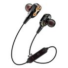MG-G23 Portable Sports Bluetooth V5.0 Bluetooth Headphones, with 4 Speakers(Black) - 1