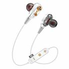 MG-G23 Portable Sports Bluetooth V5.0 Bluetooth Headphones, with 4 Speakers(White) - 1