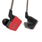 KZ BA10 Ten Unit Moving Iron Metal In-ear Universal Wired Control Earphone without Microphone (Red) - 1