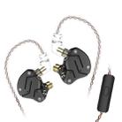 KZ ZSN Circle Iron Moving Iron Quad-core Wired Control In-ear Mega Bass HiFi Earphone with Microphone (Black) - 1