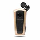 Fineblue F910 CSR4.1 Retractable Cable Caller Vibration Reminder Anti-theft Bluetooth Headset(Gold) - 1